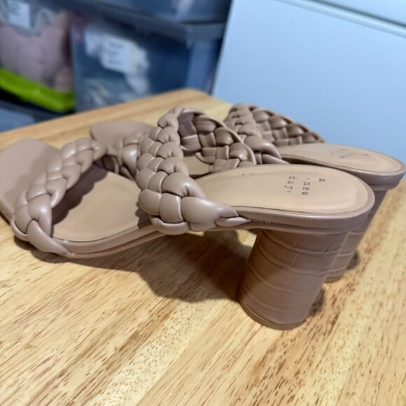 A New Day Woven/Braided Wedge Heels - Tan Size 9 - Picture 2 of 2